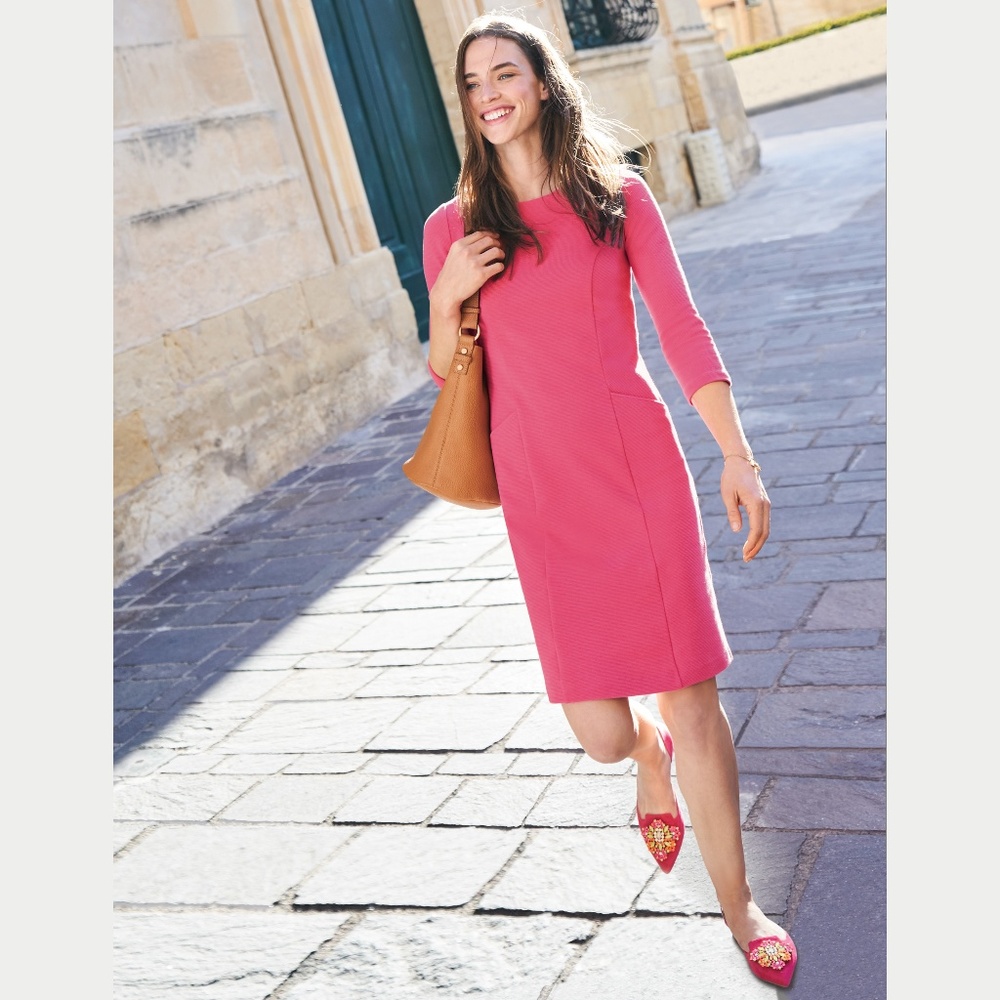 Boden Trinity Dress - Pink, Size 8L, NWT